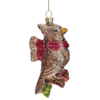 Украшение новогоднее "Птичка", L8 W5 H13 см, 4в.