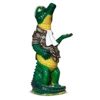 Декоративная садовая фигурка "Крокодил с доской"