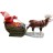 Декоративная садовая фигурка "Санта Клаус в упряжке"