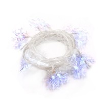 Электрогирлянда "Снежинка", L4 м, (20 белых LED, 2W, шнур прозрачный 1м, IP20)