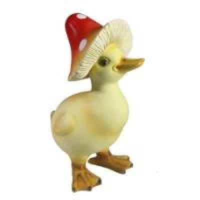 Декоративная садовая фигурка "Утка в шляпке"               