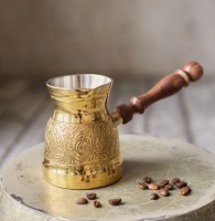 Турка латунная с деревянной ручкой 300 мл