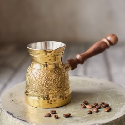 Турка латунная с деревянной ручкой 300 мл