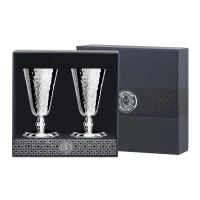 Набор рюмок № 4 медных посеребреный кованый