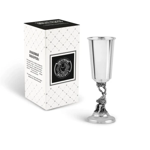 Рюмка "Иван" посеребренная полированная с черн.