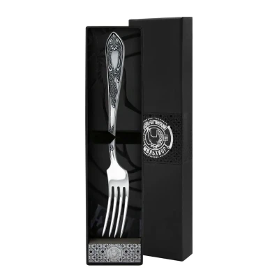 Вилка столовая "Жасмин" посеребренная с чернением УЦЕНЕННЫЙ ТОВАР
