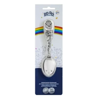 Ложка детская 'Ангел' посеребренная с чернением в блистере