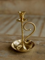 Подсвечник латунь резная h-18 см
