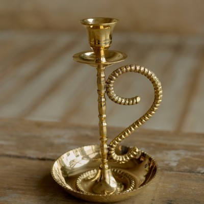 Подсвечник латунь резная h-18 см