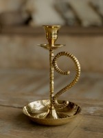 Подсвечник латунь резная h-18 см