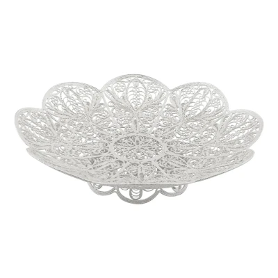 Ваза "Мотив" из мельхиора с посеребрением