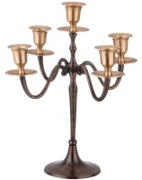 Подсвечник на 5 свечей, высота 27,5см, латунь