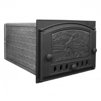 Духовка печная "Лось на поляне"