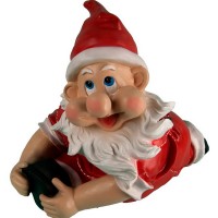 Декоративная садовая фигурка "Санта-акробат"