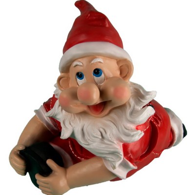 Декоративная садовая фигурка "Санта-акробат"