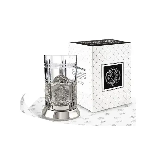 Набор для чая "Орден Победы Герб СССР" никелированный с чернением Набор для чая "Орден Победы Герб СССР" никелированный с чернением