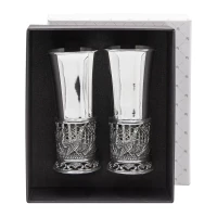 Набор стопок "Глухари" посеребренный полированный с чернением