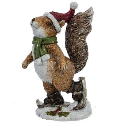 Фигурка декоративная "Белочка", L10 W7 H15 см, 2в.