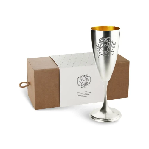 Фужер медный посеребр. позол. внутри с лаз. грав. "Колокольчики" Фужер медный посеребр. позол. внутри с лаз. грав. "Колокольчики"