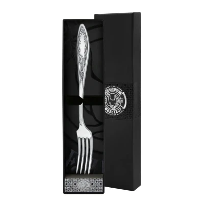 Вилка столовая "Пламя" посеребренная с чернением УЦЕНЕННЫЙ ТОВАР
