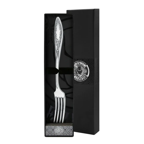 Вилка столовая "Пламя" посеребренная с чернением УЦЕНЕННЫЙ ТОВАР
