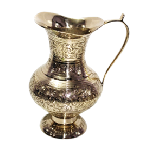 Кувшин латунь резная CHUNIYA JALI полированная h-20 см