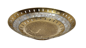 Конфетница латунь резная полированная h-27 см