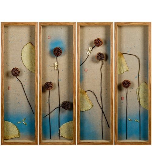 ART-400 Панно модульное из четырёх картин "Лазурное утро"