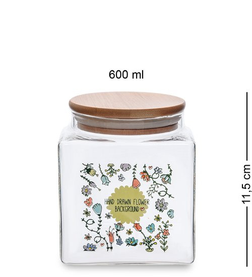 GS- 15/2 Банка для сыпучих "Вальс цветов" 600мл
