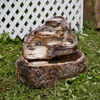 Декоративный фонтан для сада "Красный камень"            