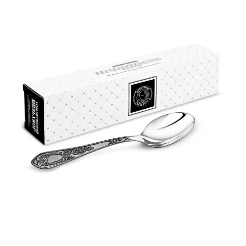 Ложка столовая "Жасмин" посеребренная с чернью Ложка столовая "Жасмин" посеребренная с чернью