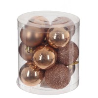Украшение новогоднее "Шар", набор из 12-ти шт, D 4 см, L9,5 W9,5 H10,5 см