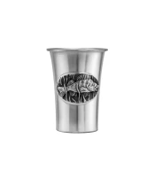 Стопка "Окунь" посеребренная полир. с черн.