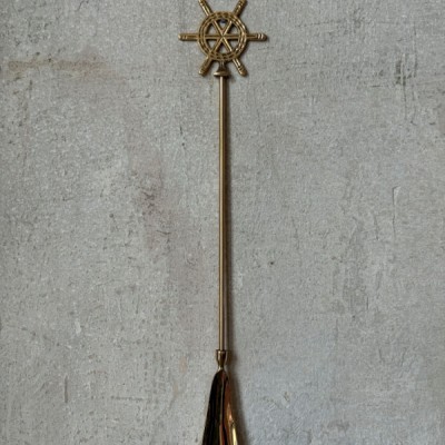 Рожок для обуви ручка "Штурвал" латунь полированный 21"