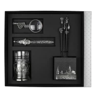 Набор канцелярский "Москва" посеребренная с чернением 11 предметов