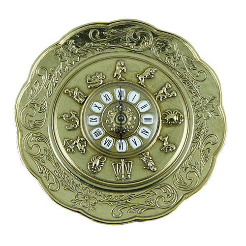 Часы- блюдо металлические