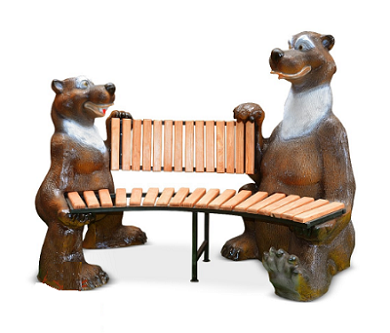 Лавка "Медведица с медвежонком"