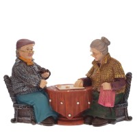 Фигурка декоративная "Бабушка с дедушкой", L21 W9 H15 см, 2в.