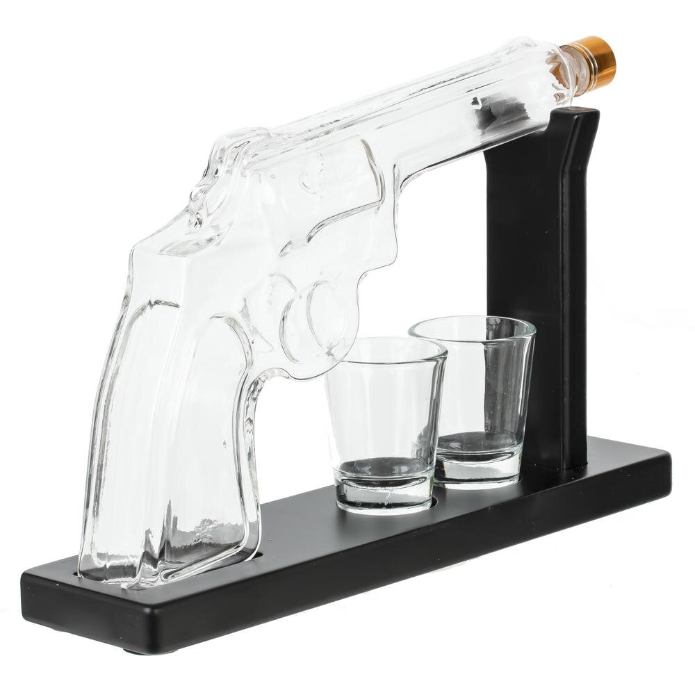 Графин "Пистолет" 330 мл с 2-мя стопками 40 мл, L28 W7 H19 см