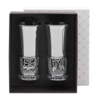 Набор стопок "Лисья охота" посеребренный полированный с чернением