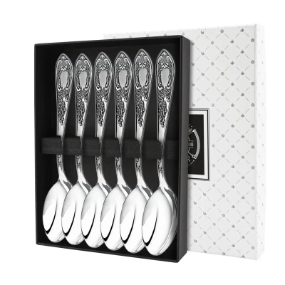 Набор чайных ложек "Жасмин" посеребренный