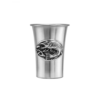 Стопка "Щука" посеребренная полиров. с черн.