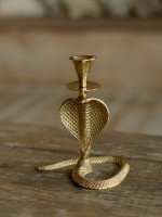 Подсвечник латунь резная h-13 см