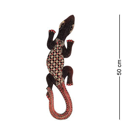 10-027 Панно настенное "Геккон Джава" (батик, о.Ява) 50 см