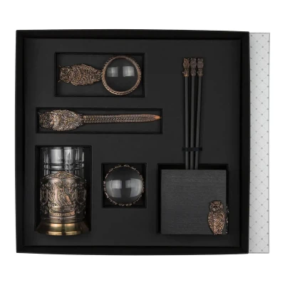 Набор канцелярский "Сова" медный с чернением 8 предметов