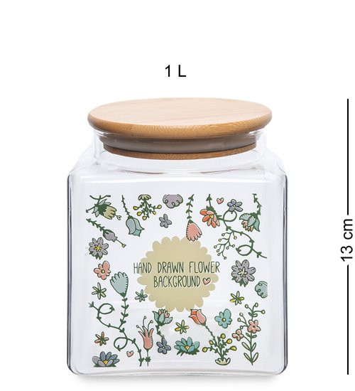 GS- 18/2 Банка для сыпучих "Цветочная феерия" 1л