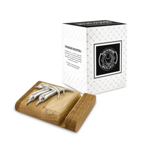 Подставка  для телефона "Перцы" никелированная