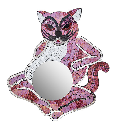 48-002-03 Панно "Кот" (мозаика, о.Бали)