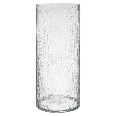 ВАЗА ЦИЛИНДР "CRACLE  WHITE" ДИАМЕТР 14,6 СМ ВЫСОТА 35 СМ