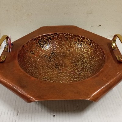 Медная фруктовница "Дары лета"